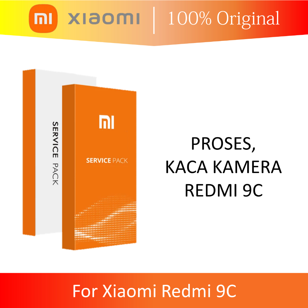 FRAME KAMERA SET KACA COVER CAMERA XIAOMI REDMI 9C ORIGINAL