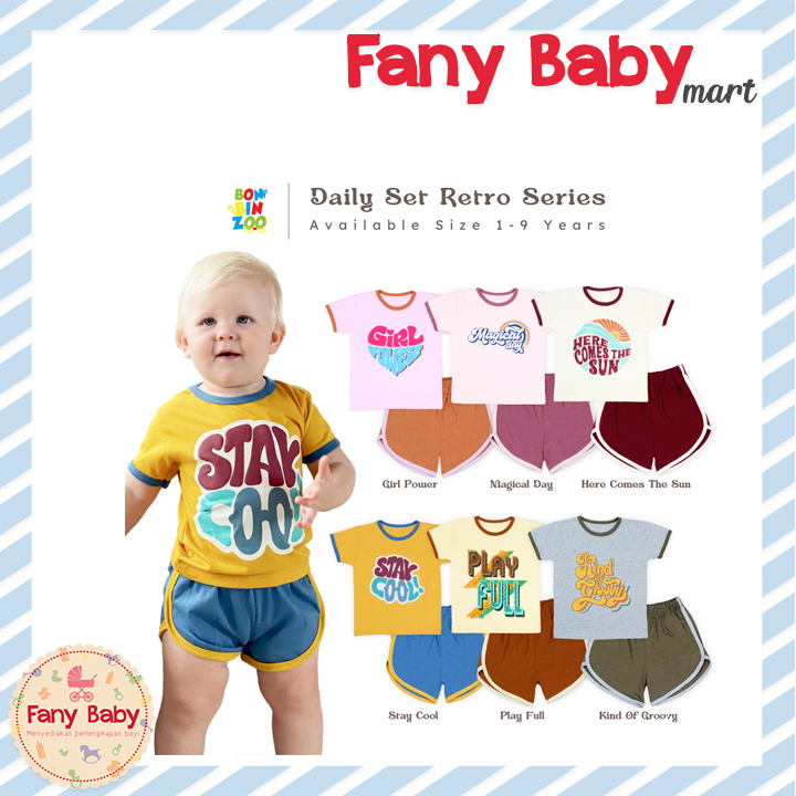 BONBINZOO DAILY SET RETRO SERIES USIA 1-9 TAHUN