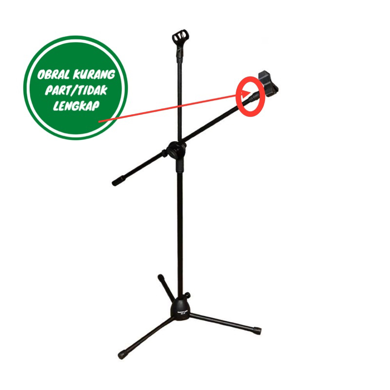 [OBRAL RIJEK] Microphone Stand Tripod Holder Professional 2 Klip - NB-107