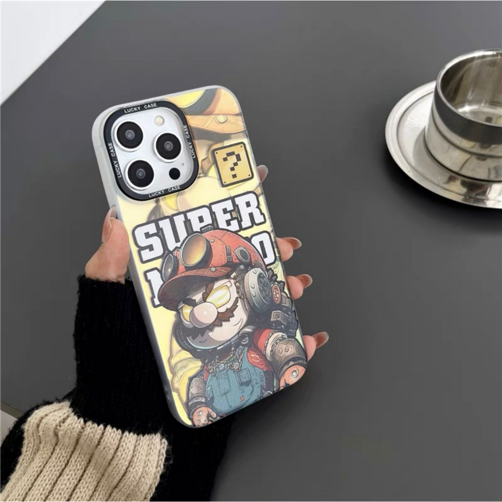 NEW RAMPAGE CASE !!  HOLOGRAM ARMORED SUPER MARIO LUIGI IP 14 PROMAX 14 PRO 14 13 PROMAX 13 PRO 13 12 PROMAX 12 PRO 12  11 SOFTCASE