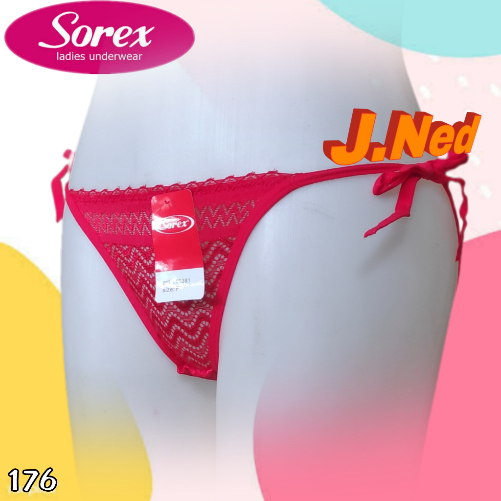 J176 CELANA DALAM WANITA BRUKAT TRANSPARAN TALI SAMPING ALL SIZE M fit to XL