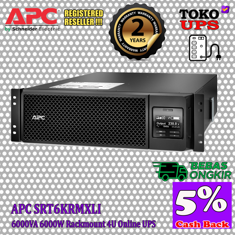 UPS APC SRT6KRMXLI SRT6000RMXLi 6000VA 6000W UPS Online Rackmount