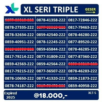 NOMOR CANTIK XL TRIPLE