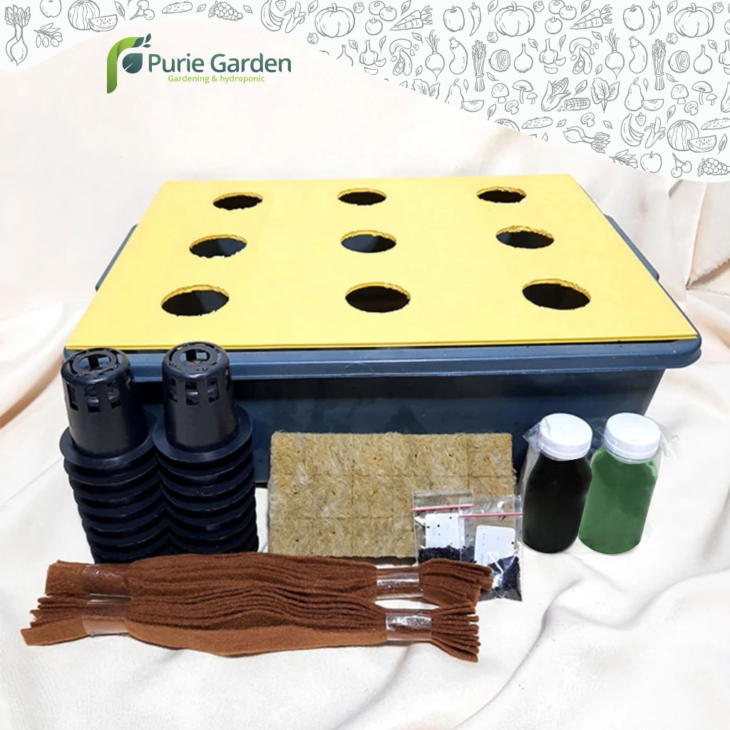 Paket Hidroponik Kit Wick System Lengkap Siap Berkebun PG KDR
