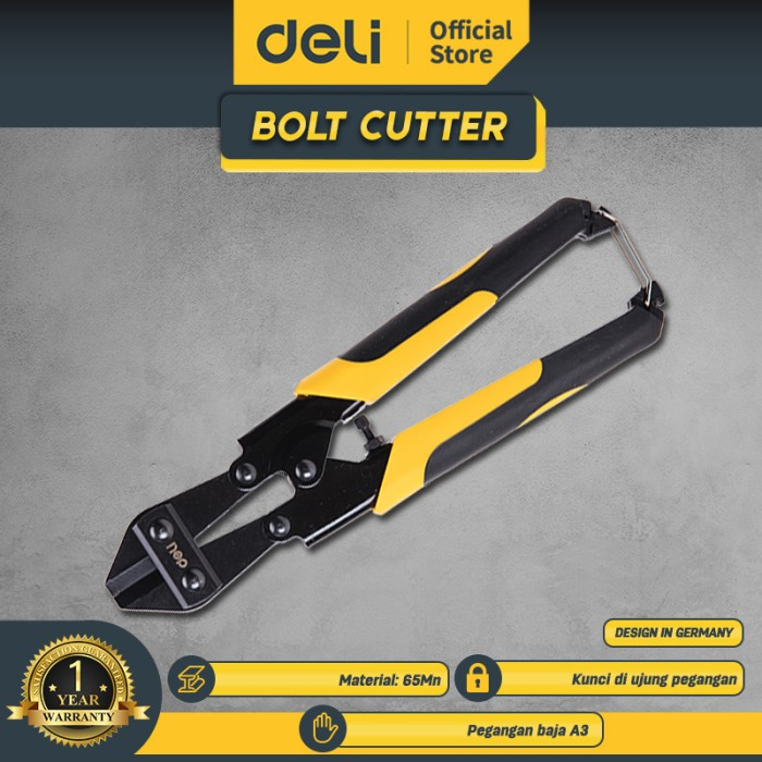 Deli Bolt Cutter / Tang Pemotong Baut 8" Cr-Mo Alat Perkakas DL2685