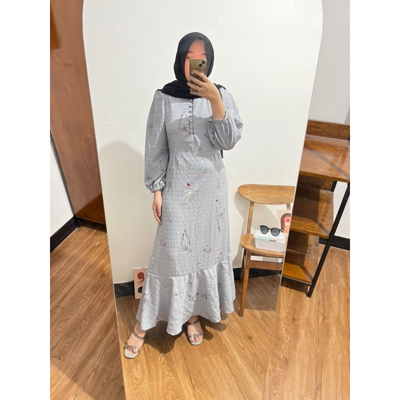 DRESS KOREAN VINTAGE CRINKLE CRINGKLE PREMIUM ANTI KUSUT MERMAID