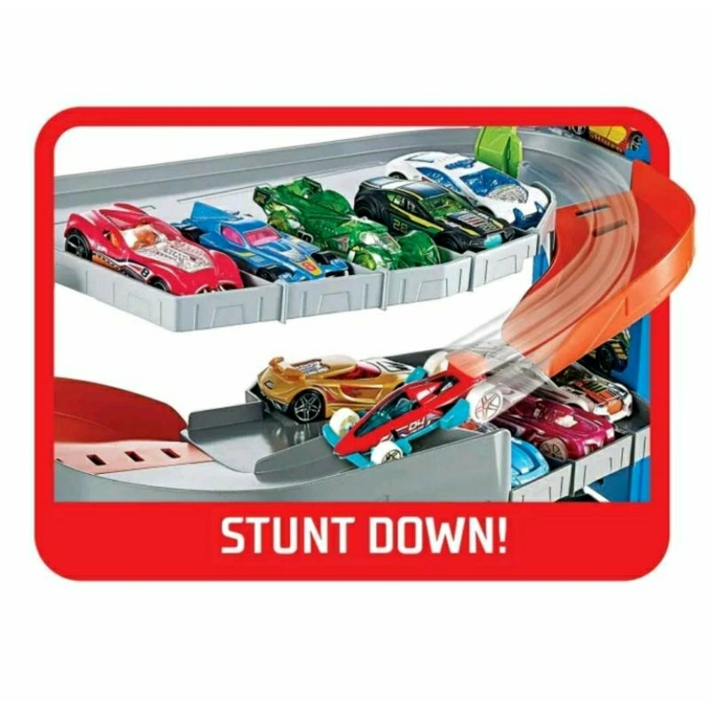 HOTWHEELS STUNT GARAGE PLAY SET.NEW.ORIGINAL.MATTEL.FREE BUNGKUS KADO
