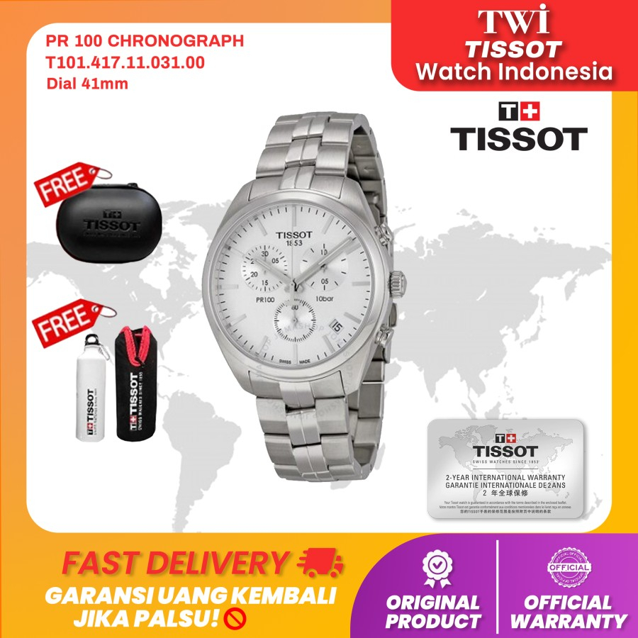 Jam Tangan Pria Tissot T101.417.11.031.00 PR 100 Chronograph Analog