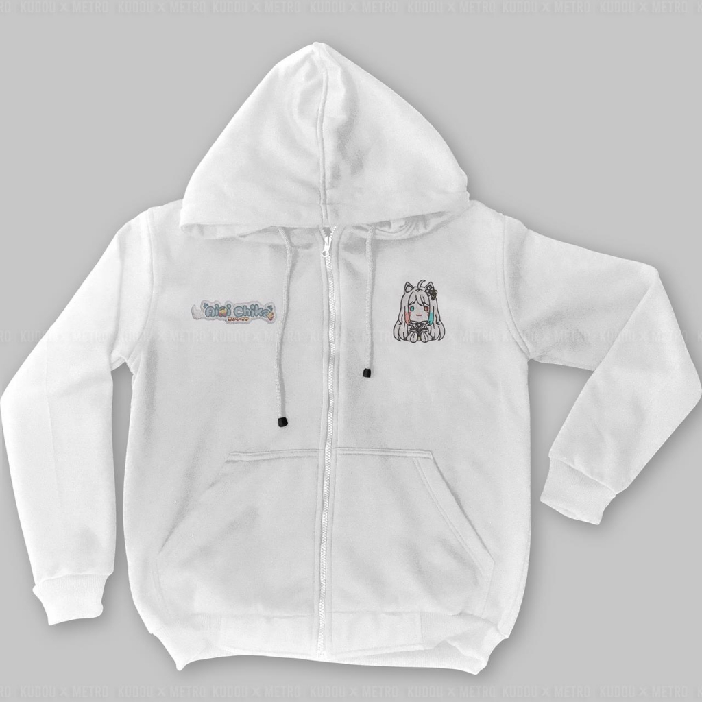 Jaket Airi Chika Embroidery Anime Manga Hololive Premium Unisex