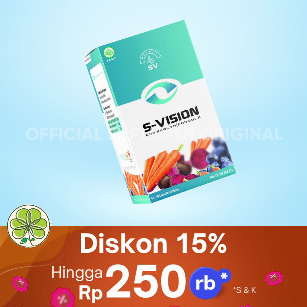 S-VISION SMART VISION - OBAT MATA HERBAL UNTUK MINUS SILINDER DAN PLUS