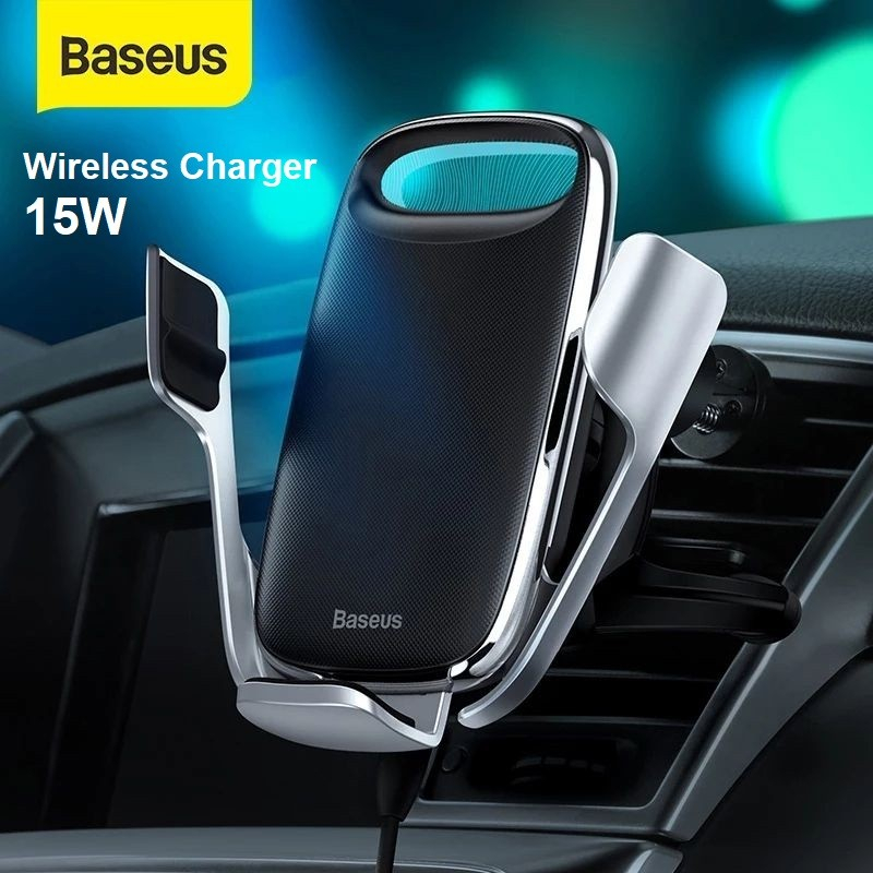 Baseus Original Car Holder Milky Way Electric Bracket Wireless Charger 15W Phone Mount Air Outlet