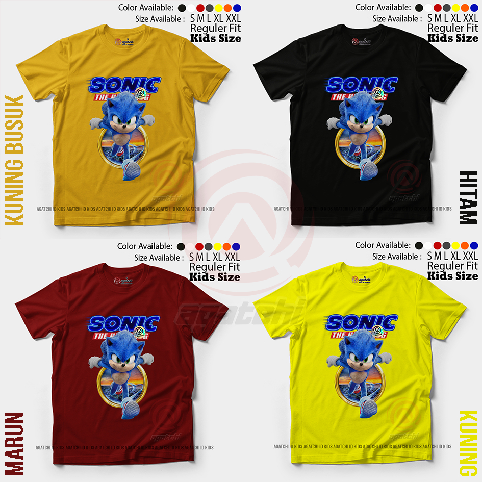 Baju Anak / Kaos Atasan Anak / Kids T Shirt Sonic Hedgehog V2