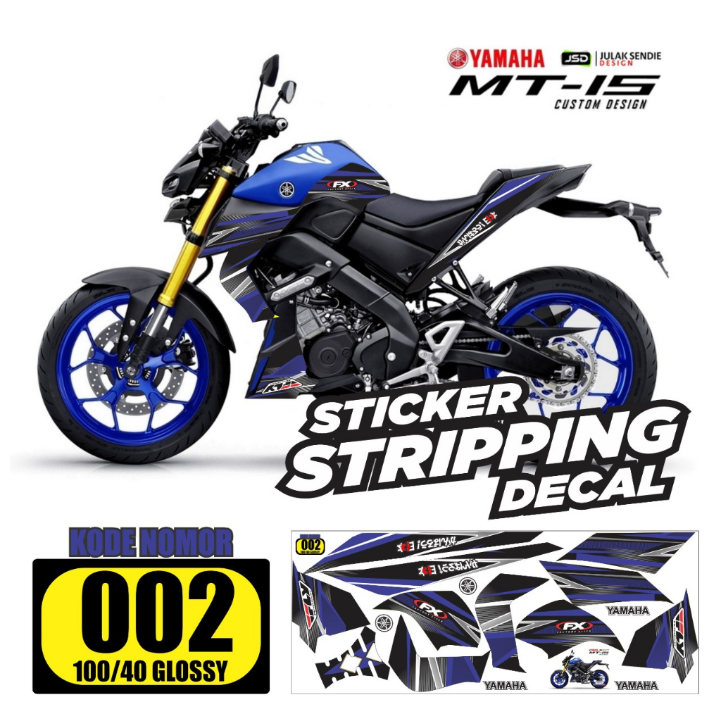 striping variasi Yamaha MT-15 /stiker decal motor MT-15 /stiker lis polet Yamaha MT-15