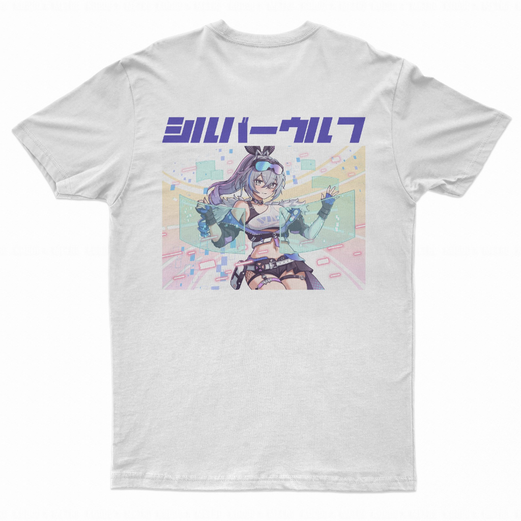 Tshirt Silver Wolf White Anime Manga Honkai Star Rail Premium Unisex