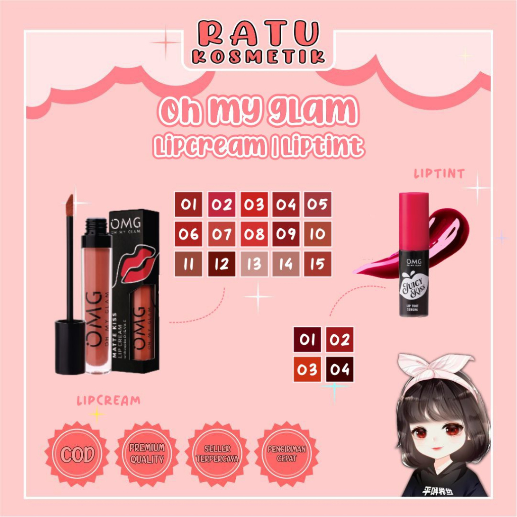 ❤ RATU ❤ OMG Oh My Glam Matte Kiss Lip Cream 3.5g | Oh My Glow | Cycle Of Love | Lipstick Lipcream Liptint