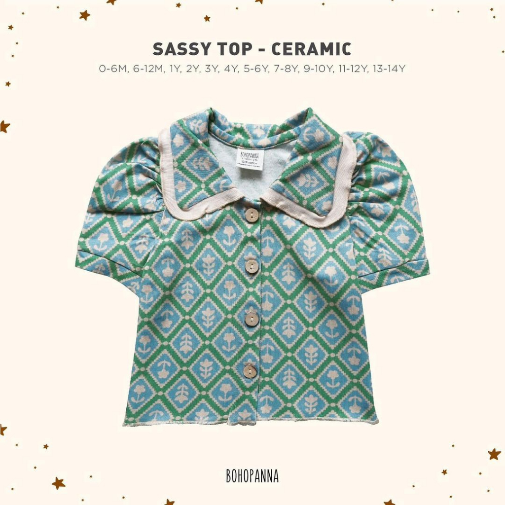 BOHOPANNA - SASSY TOP - Atasan Anak Perempuan