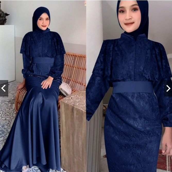 REAL PIC - CELLINE SELINA MAXI DRESS BRUKAT DUYUNG PREMIUM / PAKAIAN WANITA / BAJU PESTA MEWAH / DRESS KONDANGAN / PREMIUM