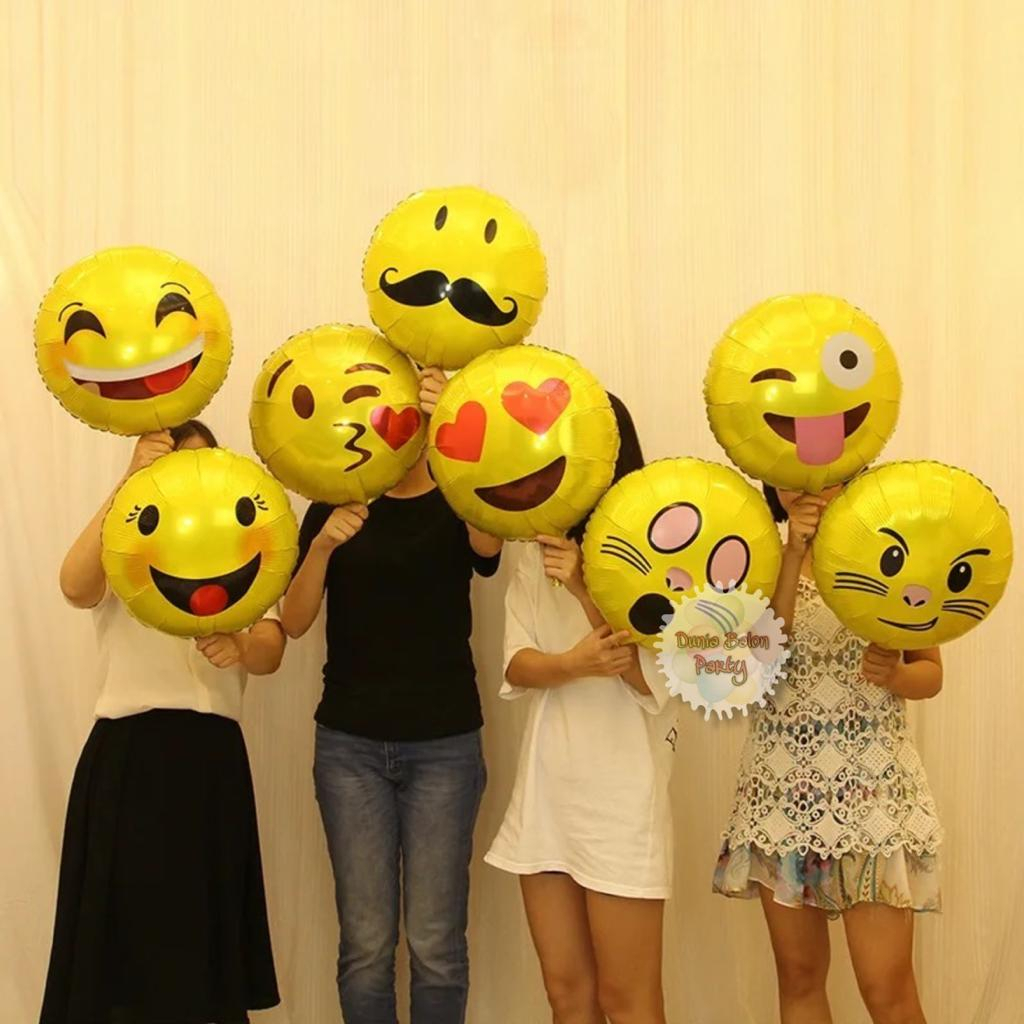 Balon Foil Emoticon / Balon Foil Emoji / Balon Foil Karakter Emoticon