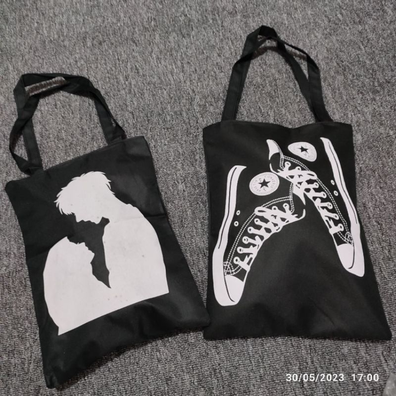 Totebag Korean Style Resleting Ukuran 27x36 cm