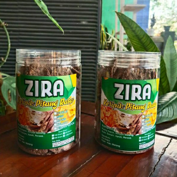 

Keripik Pisang Ziranachips Coklat 250gr Kemasan Toples