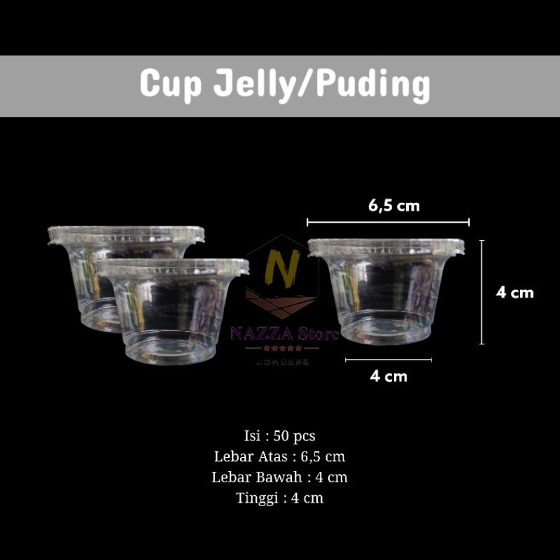 Cup Jelly Puding Agar Agar 65ml isi 50 pcs