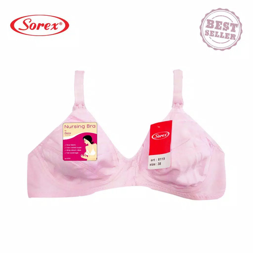 Sorex Bra Menyusui Busa Tipis Tanpa kawat Kait 2 Cup Setara Cup B Nursing Bra BH 8119