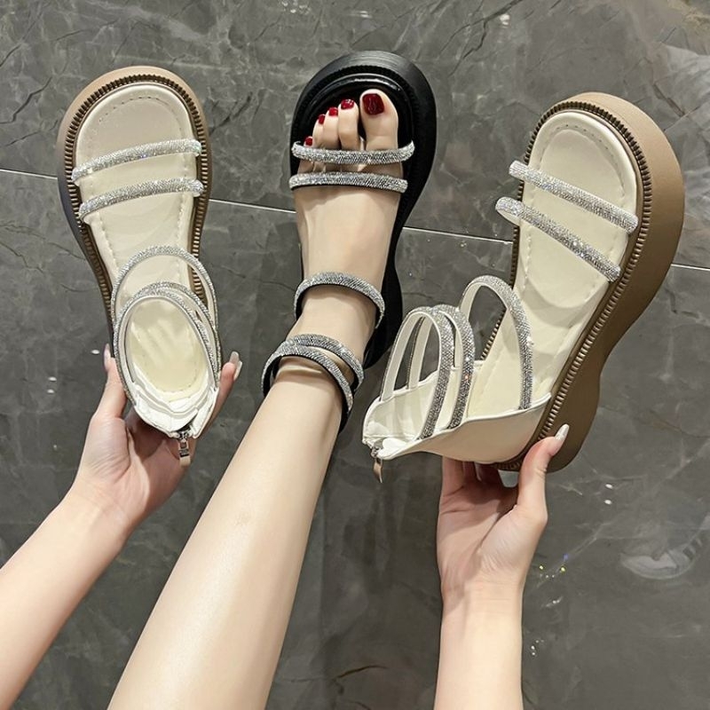 SN7432 - Sandal Wedges Roma Style Fashion Wanita