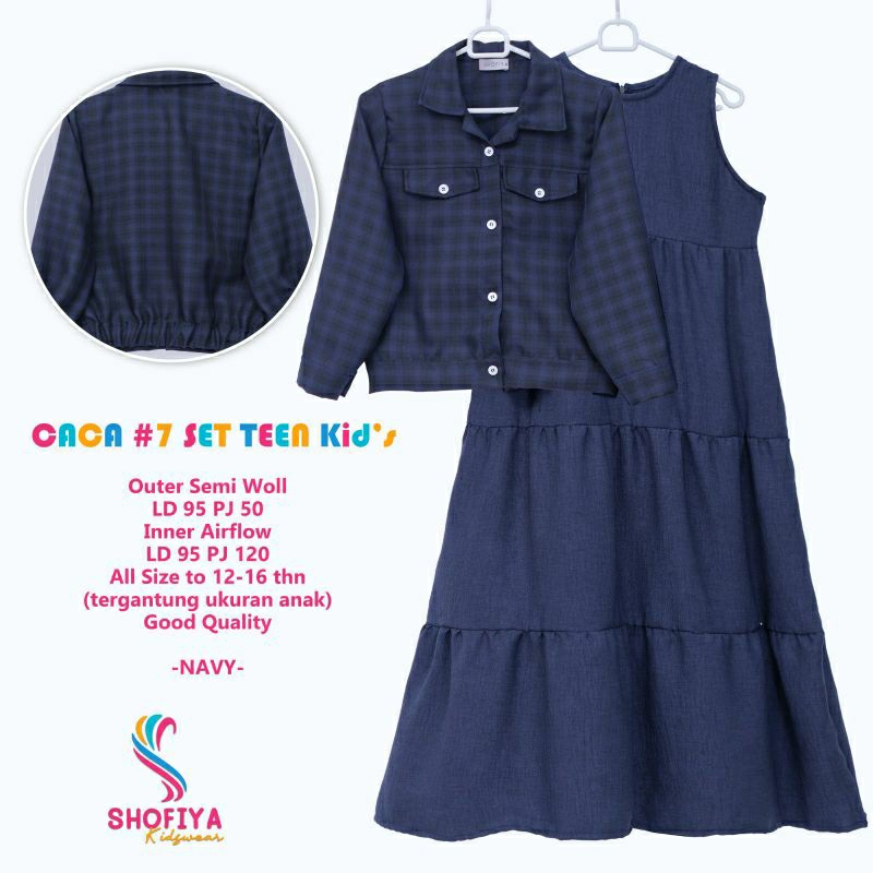 Caca set teens kids by Shofiya kids