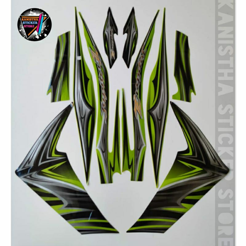 striping yamaha jupiter z 2011 hijau stiker lis body motor jupiter z terbaik