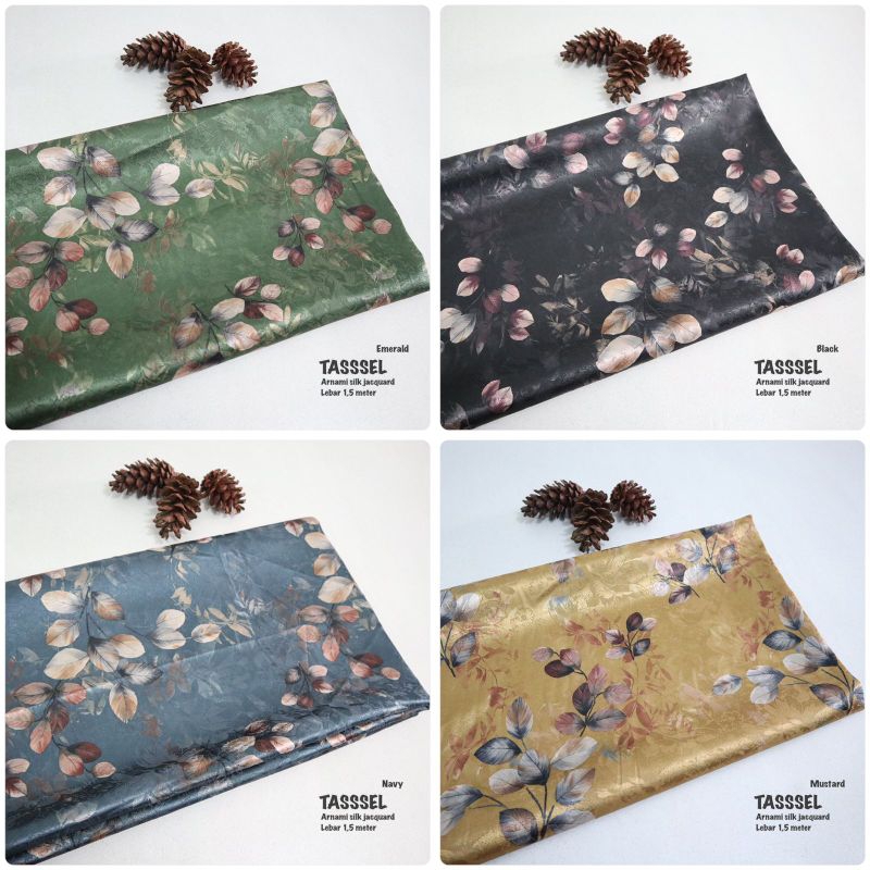 Kain Silk | Kain Silk Motif Tassel | Motif | Kain Bermotif | Kain Mewah | Kain Meteran | Dasar Kain 