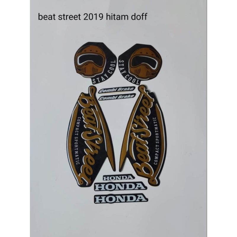 striping beat street 2019 hitam doff