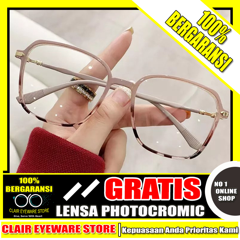 Clair Eyeware CO 96 Optik Melawai Frame Kacamata Plastik Blueray Photocromic Anti Radiasi Hp Kompute