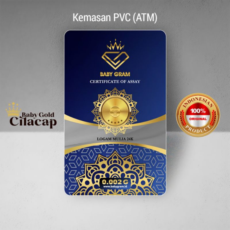 Baby Gram Logam Mulia 0,002gr Emas Mini Murni 24 karat Bersertifikat Resmi Sucofindo