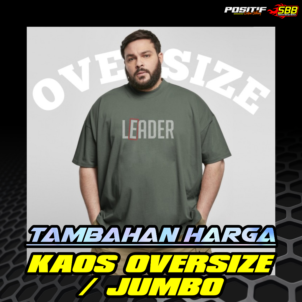 Tambahan Harga Ukuran Jumbo, XXXL, XXXXL, XXXXXL Lengan Pendek