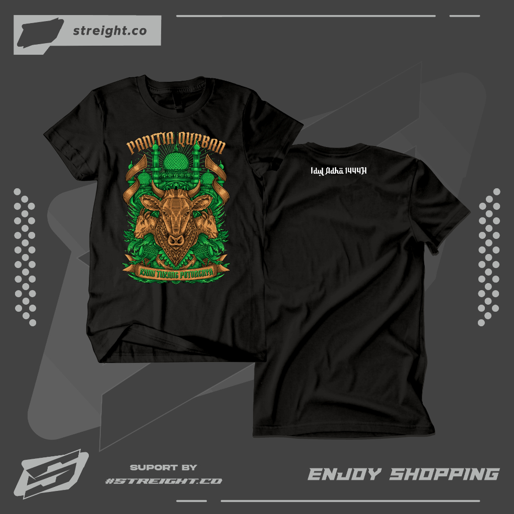 Kaos Tshirt Panitia Kurban Idul Adha 1444H T-shirt Baju Qurban 2023 Bahan Katun Combed Berkualitas