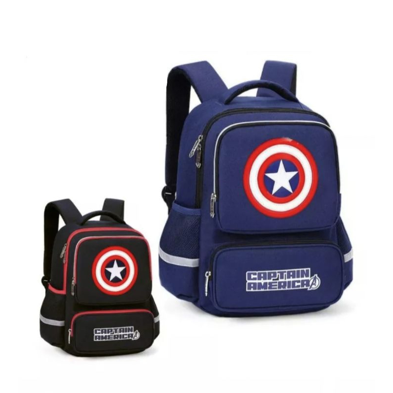 CAHAYA PELANGI (CPS) CAPTAIN AMERICA #A - Tas ransel sekolah anak SD/Tk premium