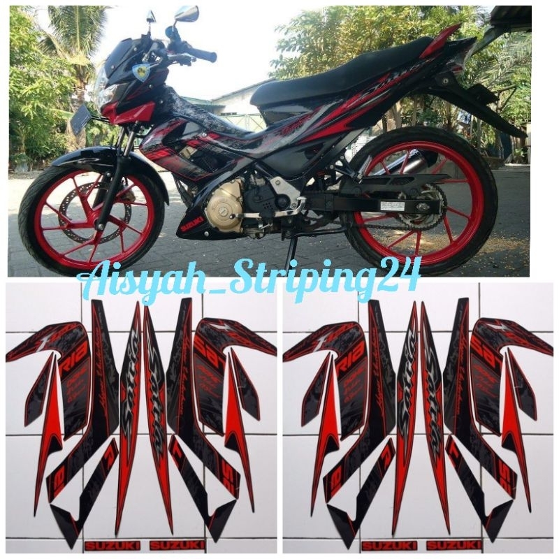 STIKER STRIPING & LIS BODY MOTOR SATRIA FU BARONG 2011 2012 SPESIAL EDITION