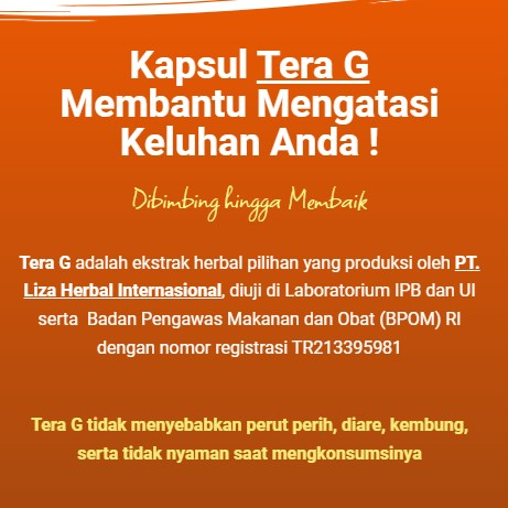 Tera G Ekstrak Herbal untuk GERD, Asam Lambung, Anxiety