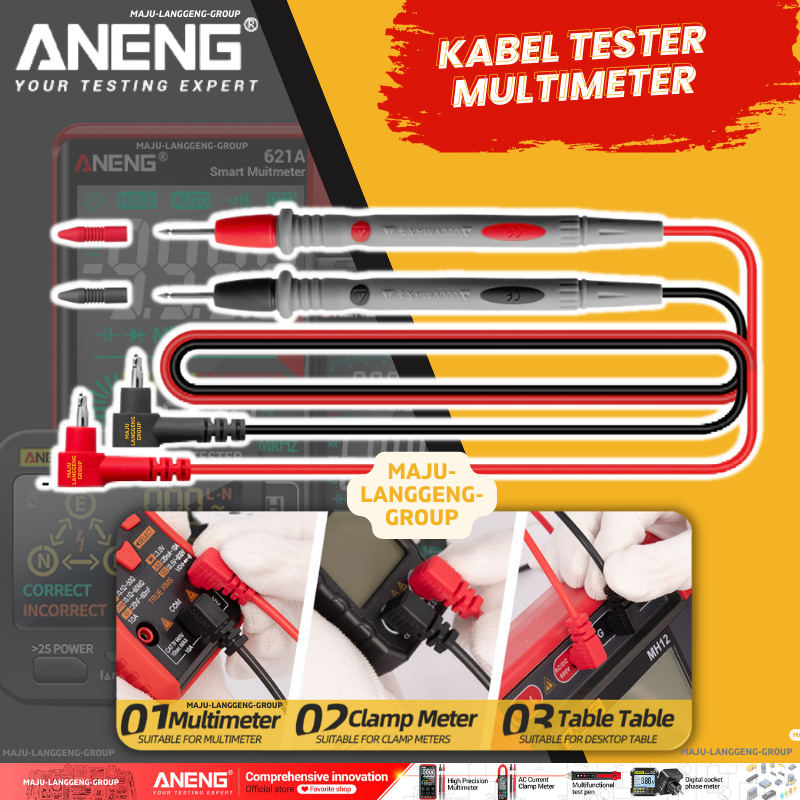 ANENG Kabel Multimeter Test Pen Test Lead Wire Retardant 10A 1000V PT840 Kabel Pengukur Multimeter Profesional