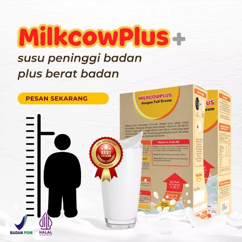 

milkcow plus susu penggemuk badan dan peninggi untuk anak dan dewasa