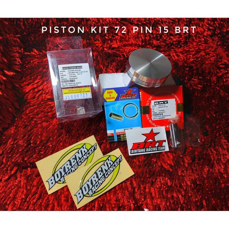 PISTON KIT BRT 72 PIN 15 FORGED- BOYRENK RACING CONCEPT