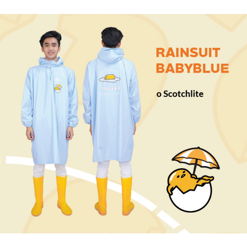Jas Hujan Raincoat (TANPA CELANA) GUDETAMA - Elephant Brand - Sanrio License