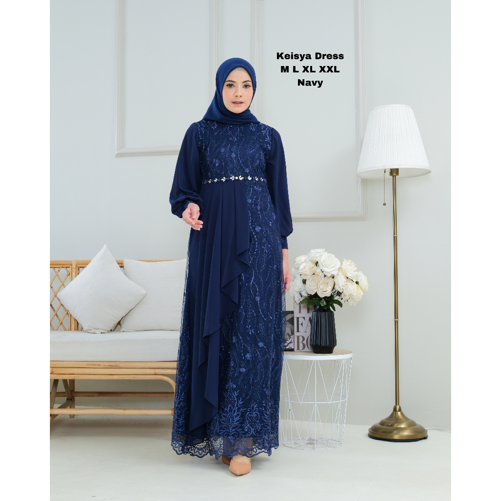 GAMIS TERBARU KEISYA DRESS TILE MIX CERUTY PREMIUM // GAMIS PESTA TERBARU // DRESS WANITA // PRODUK TERLARIS // GAMIS MODERN // DRESS MODERN // GAMIS WANITA MUSLIM // GAMIS BRUKAT // GAMIS KOMBINASI