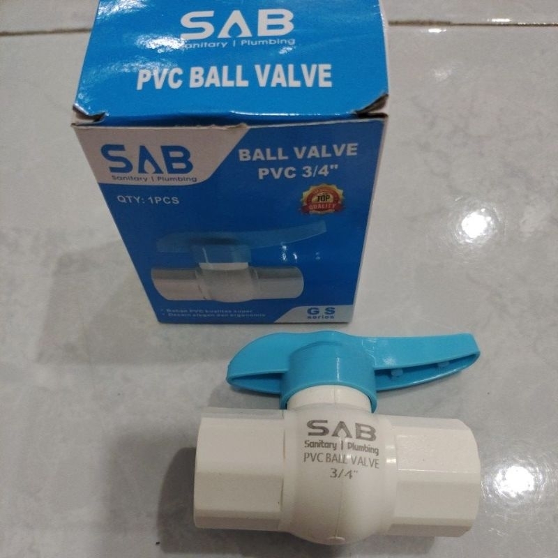 SAB Ball Valve PVC 3/4&quot; / SAB Ball Valve 3/4&quot; PVC