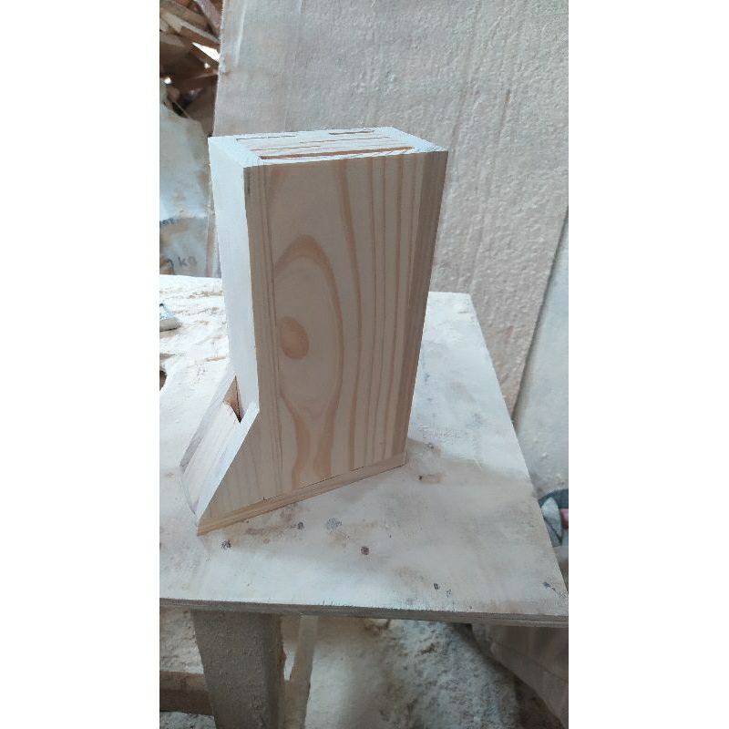 Tempat Pisau wooden knife Aesthetic stand pisau tatakan kayu Pengangga dapur rumah makan ruang makan piring gelas garpu sendok mangkok Alat Masak Kompor