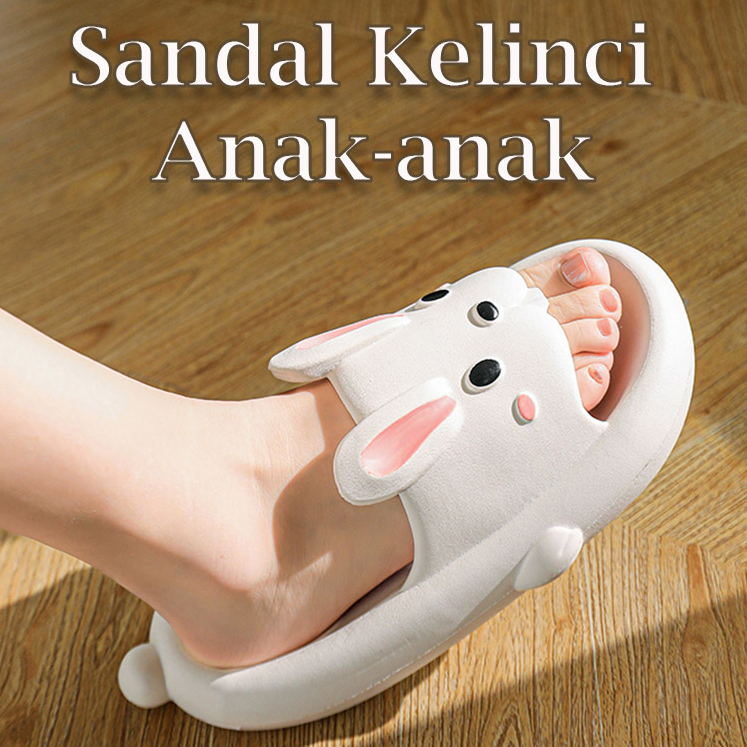 Komin Sandal Kelinci Anak Laki Laki Sandal Baby  Sendal Anak Perempuan Cartoon Lucu Import Sendal Empuk Slip On Anti Slip Empuk size:30-35