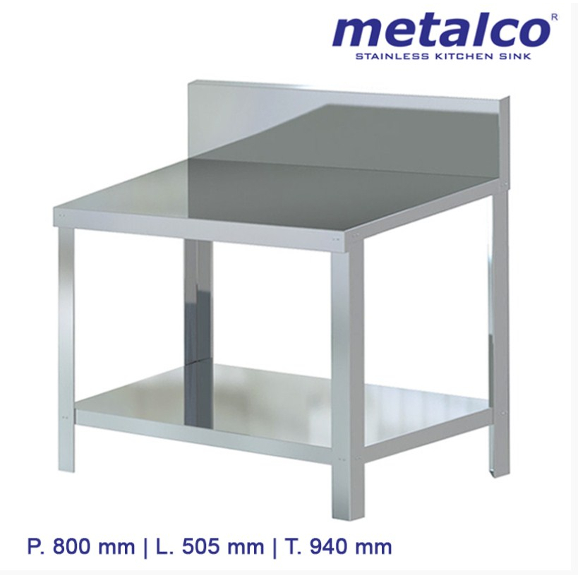 TERMURAH Meja Stainless Steel Metalco MT2 SB 745