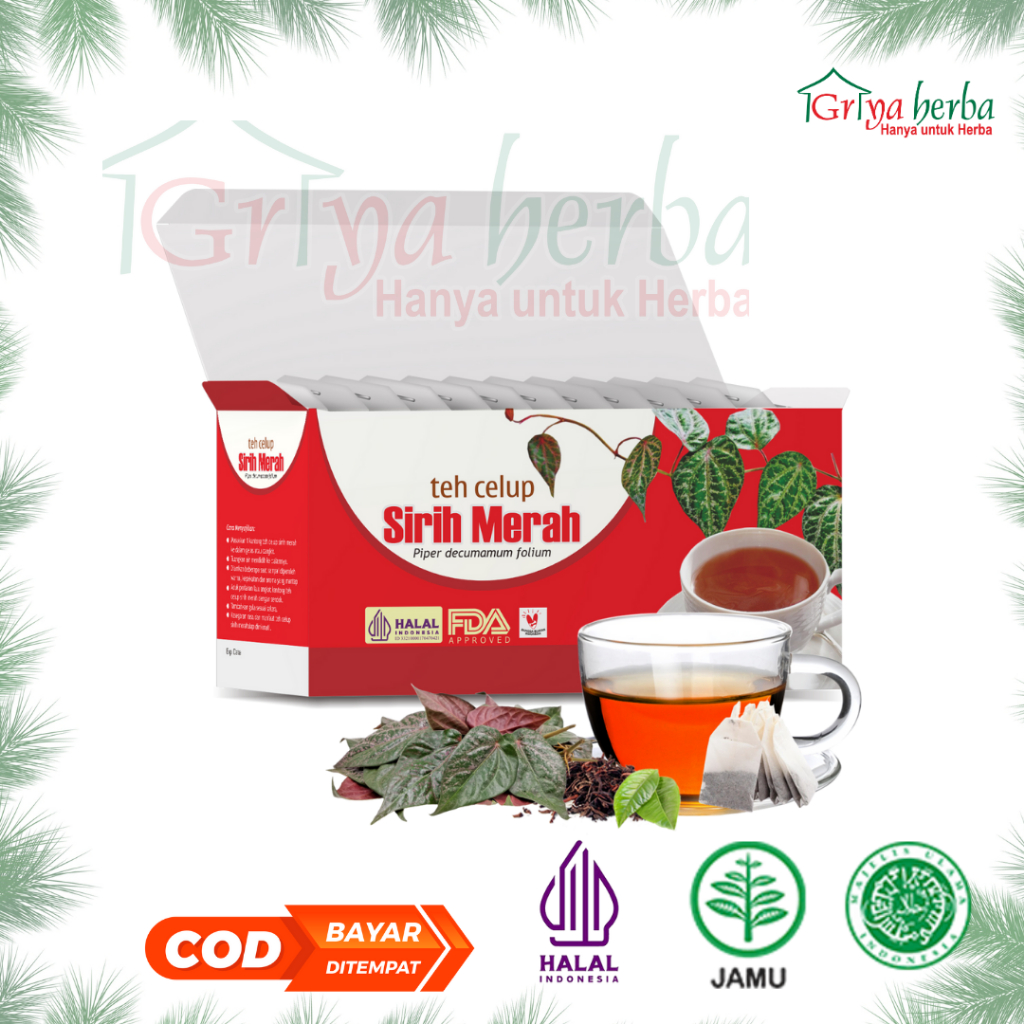 

Teh Daun Sirih Merah Tazakka Original Halal Isi 20 Kantung Celup Tea Bag Antioksidan Antiradang Minuman Kesehatan Herbal Vitamin Daya Tahan Tubuh