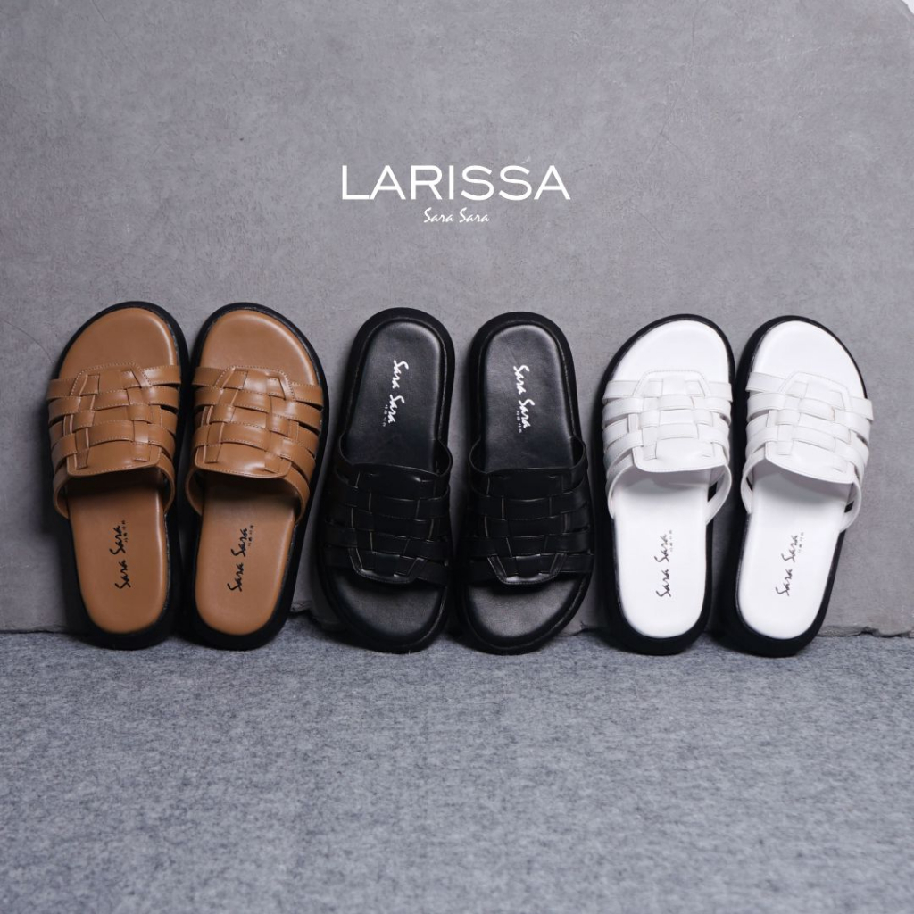 Sara Sara LARISSA Sandal Flat Wanita sendal selop tinggi sandal empuk terbaru