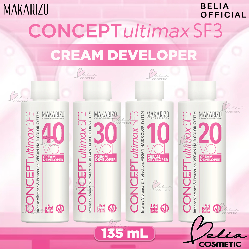❤ BELIA ❤ MAKARIZO Professional Concept Ultimax Cream Developer SF3 Volume Bottle 135 mL Series | 40 Vol | 30 Vol | 20 Vol | 10 Vol